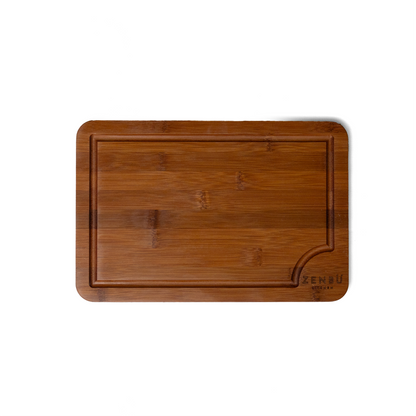 Zenbu Kitchen Bamboo Cutting Board Set – 3-Pack (Dark Bamboo)