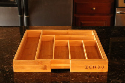 Zenbu Kitchen Expandable Bamboo Drawer Organizer