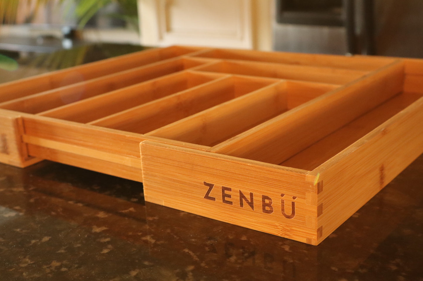 Zenbu Kitchen Expandable Bamboo Drawer Organizer