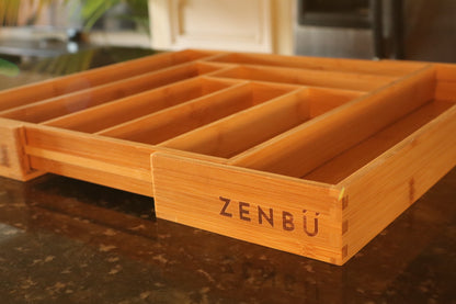 Zenbu Kitchen Expandable Bamboo Drawer Organizer
