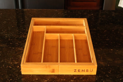 Zenbu Kitchen Expandable Bamboo Drawer Organizer