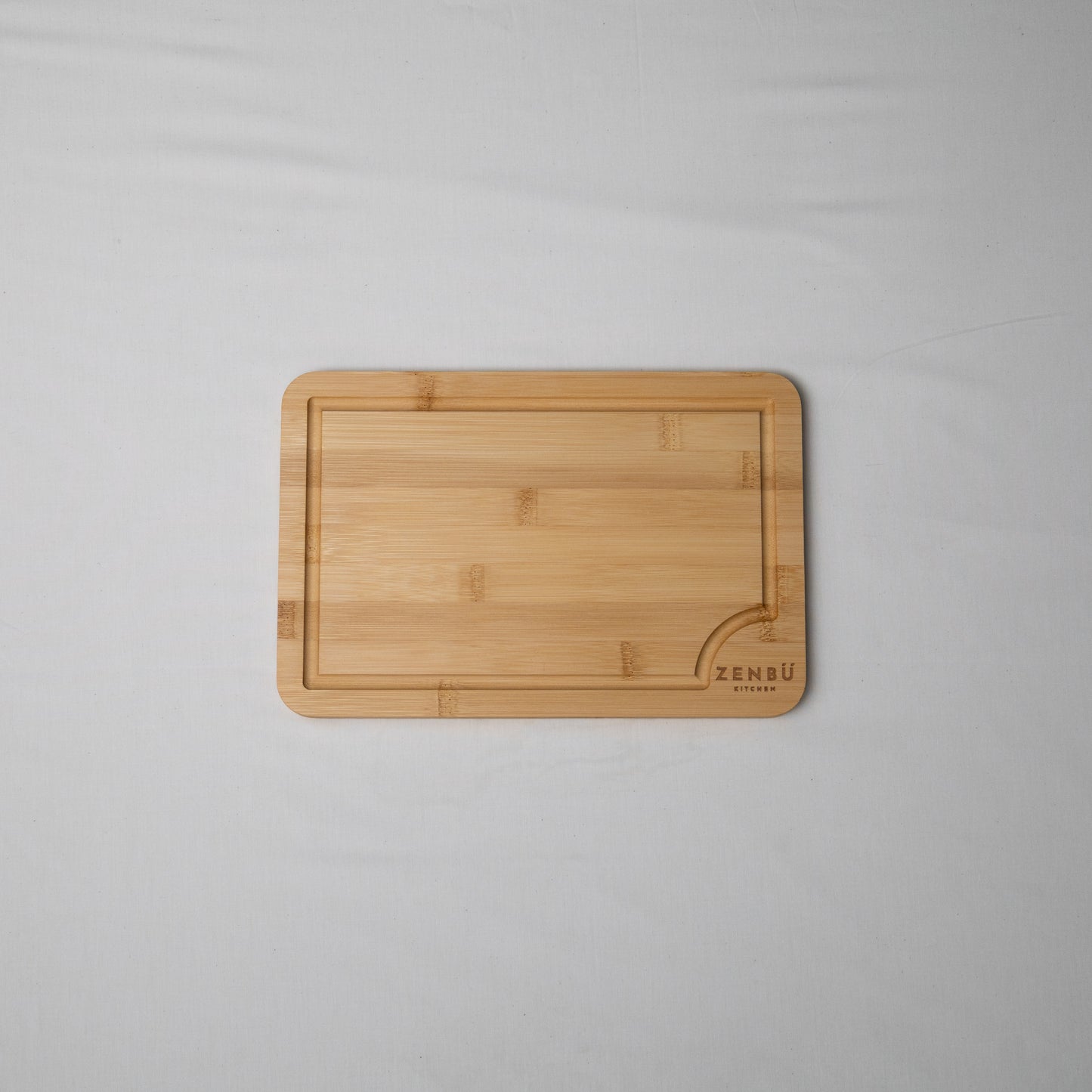 Zenbu Kitchen Bamboo Cutting Board Set – 3-Pack (Light Bamboo)