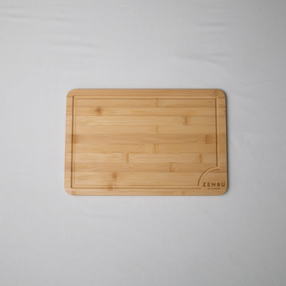 Zenbu Kitchen Bamboo Cutting Board Set – 3-Pack (Light Bamboo)